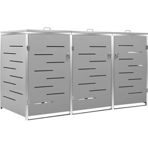 vidaXL - Containerberging - driedubbel - 207x77,5x112,5 - cm - roestvrij - staal
