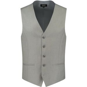 Gents - Gilet heren - Gilet - Polyblend - Kiezelgrijs - Maat 50/L