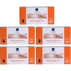 10x Abena Nitril-Handschoenen Classic poedervrij Maat M zwart 100st