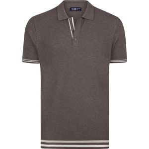 Jimmy Sanders Polo Shirt Korte Mouwen 100% Katoen Heren Bruin - 2Xl
