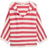 TOM TAILOR - Hoodie - Rood/Wit - Gestreept - Losse Pasvorm