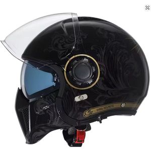 Motorhelm - Scooterhelm Volledige Gezichtshelm 3/4 Modulaire Dual Vizier Helm voor Mannen & Vrouwen – ABS Veiligheidsmateriaal – Unisex Motorfietshelm met Multifunctioneel Design – ECE & DOT Goedgekeurd – Lichtgewicht 1500g – Comfortabele Pasvorm