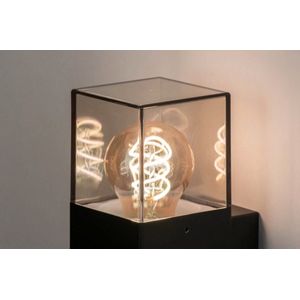 Lumidora Wandlamp 73372 - Voor buiten - COVER - E27 - Zwart - Bruin - Kunststof - Buitenlamp - Badkamerlamp - IP44