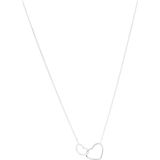 The Jewelry Collection Hart Ketting - 925 zilver - lengte 45cm