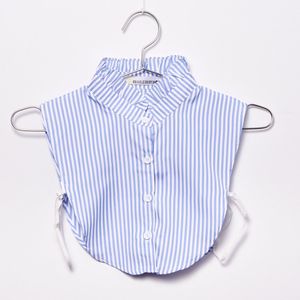 Kraagjeskopen.nl® Los Kraagje Gestreept met Ruffle Kraag - Blouse Kraagje voor Dames