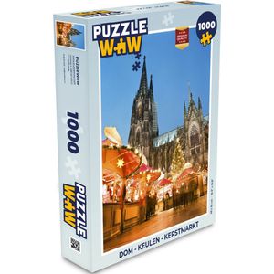 Puzzel Dom - Keulen - Kerstmarkt - Legpuzzel - Puzzel 1000 stukjes volwassenen - Kerst - Cadeau - Kerstcadeau voor mannen, vrouwen en kinderen