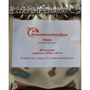 Boezemvriendjes Shata (Shatavari, Galega, Mariadistelzaad) - 40 caps vegatarisch à 450 mg