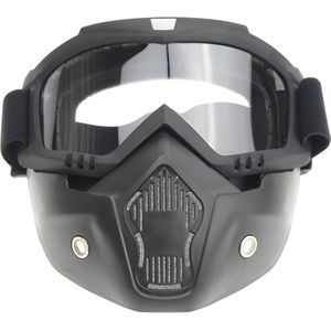 Pothelm Masker voor Motor-Fiets-Scooter - Goggle Maks & - Airsoft Masker Motormasker - Ski Bril Snowboard Masker Scooter Masker - Airsoft Bril - Helder