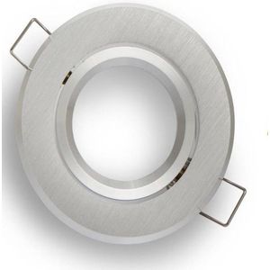 Inbouw spot MR16 aluminium rond armatuur zilver/zilver