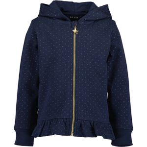 Blue Seven-Girls knitted sweat jacket-Night Blue