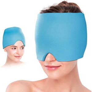 Goodivery® - Migraine Masker - Rekbare Verkoelende Pads - Hoofdpijnverlichtende Hoed - Koelpak Voor Koude Compressietherapie - Slaapmasker - Ijskap Voor Hoofdpijn-Gezwollen Ogen-Sinussen-Angst