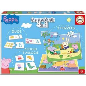 Educatief Spel Peppa Pig SuperPack 4 in 1 Educa