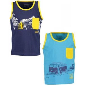 Top surf boy maat 92, 2 stuks blauw en felblauw