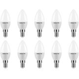 Asalite - LED Lamp C37 - E14 Fitting - 6W = 40W - 510 Lumen - 4000K Neutraal Wit Licht - 10 stuks