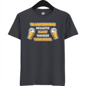DudeWaarschuwing! De Laatste Nacht | Vrijgezellenfeest Cadeau Man - Groom To Be Bachelor Party - Grappig Bruiloft En Bruidegom Bier Bier Shirt - T-Shirt - Unisex - Mouse Grey - Maat XL