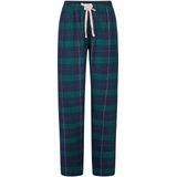 Happy Shorts Dames Pyjama Broek Lang Donkerblauw/Groen Geruit Flanel - Maat S