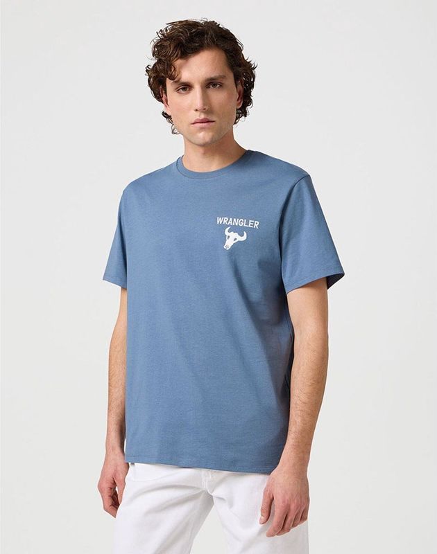 Wrangler Graphic Relaxed Fit T-shirt Met Korte Mouwen Blauw M Man