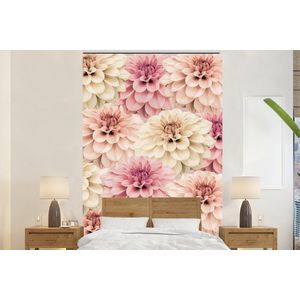 Bloemen - Roze - Wit - Natuur - Behangpapier