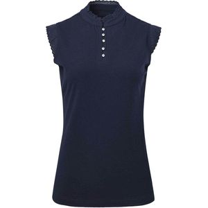 Imperial - Top - Mouwloos - Glitterprint - Kanten Detail