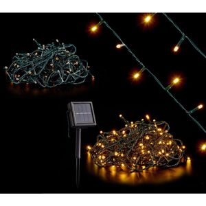 Krist+ Lichtsnoer - solar/zonne-energie - 200 warm witte LEDs - 10 m - verlichting