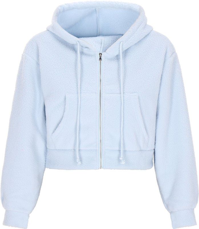 MYMO - Back to School - Fleece Jas - Lichtblauw - Losse Pasvorm