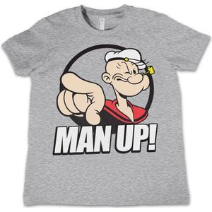 Popeye Man Up! Kids T-Shirt Kinder Heather-Grey-4 Jahre