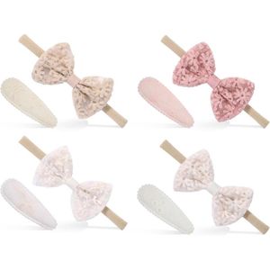 Haarbanden - Set van 8 - Elastische Hoofdbedekking - Zacht - Voor Babymeisjes