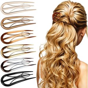 JHubers Goods - Vintage Haarspelden Set van 6 U-vormige - Franse Stijl - Met Hars - Haaraccessoires voor Haarstyling en Kerstcadeaus