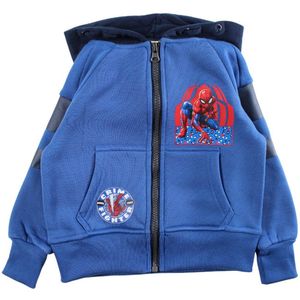 Spiderman - Marvel - hoodie met rits - koningsblauw. Maat 104 cm / 4 jaar.