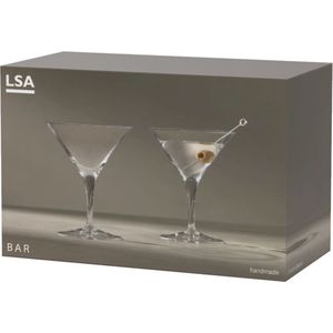 L.S.A. - Bar Martiniglas 180 ml Set van 2 Stuks - Glas - Transparant