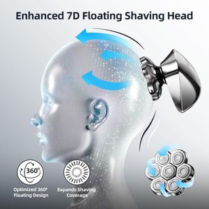 Lexium Skull Shaver - Scheerapparaat Mannen – Trimmer - Tondeuse - Hoofd Kaal Scheren