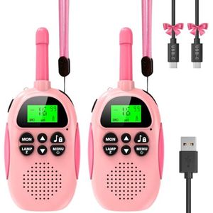 Walkietalkie voor Kinderen met 16 Kanalen en VOX functie - Oplaadbaar en Duurzaam Speelgoed voor Avonturen buiten