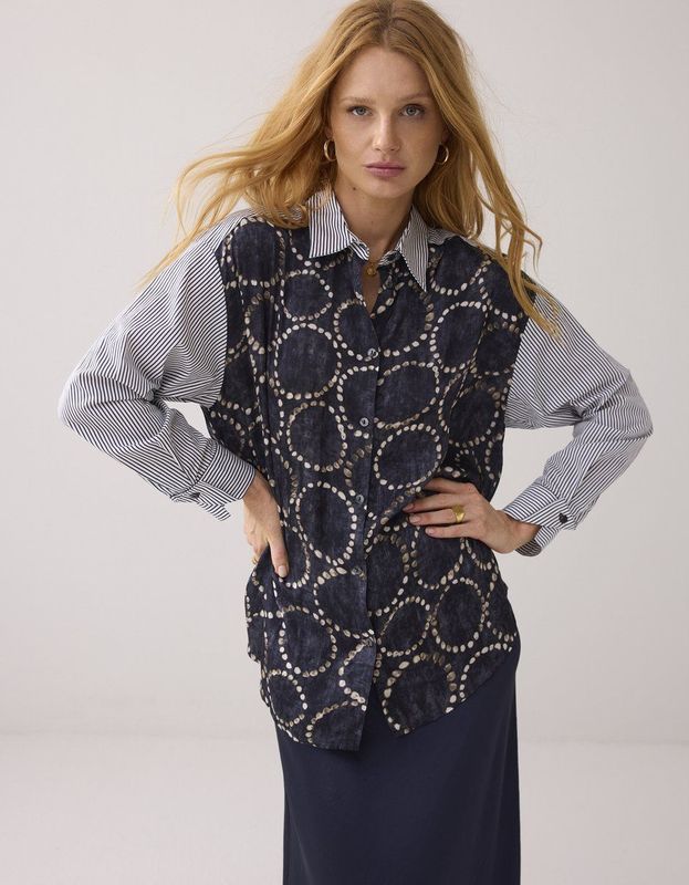 Summum - 2s3329-12263 - Blouse - Midnight Blue - All Over Print