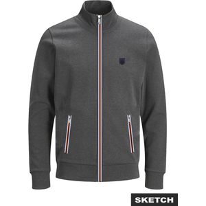 Jack & Jones - Ronaldo - Sweatshirt - Zwart - Met Rits