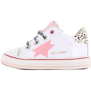 Sneakers | Meisjes | white Pink | Leer | Shoesme | Maat 26
