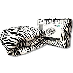 Beau Maison Bedrukt Dekbed Zebra 200 x 220 cm / Hoesloos / 2 in 1 dekbed / Wasbaar / Dekbed zonder overtrek