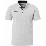 Kempa Kinder Prime Polo Shirt 2002159 Grau Melange/Schwarz-140