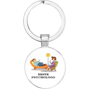 Akyol - Beste psycholoog Sleutelhanger - psycholoog - iemand die een psycholoog is - werk - cadeau - verjaardag - geschenk - gift - welkomst cadeau - afscheidscadeau - 2,5 x 2,5 CM