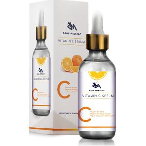 Blue Miracle™ Vitamine C Serum 30 ml mannen en vrouwen – Gezichtsserum met Vitamine C, B12 & Hyaluronzuur – Verheldert de Huid, Vermindert Rimpels & Stimuleert Collageen – Inclusief Gratis Derma Roller | Anti-Aging Gezichtsverzorging