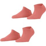 Esprit Uni 2-Pack kort eenkleurig katoen multipack sneakersokken enkelsokken dames roze - maat 35-38
