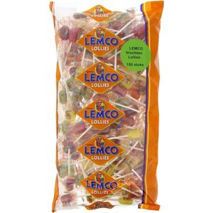 Lemco knots fruit lolly's - snoep - 150 stuks