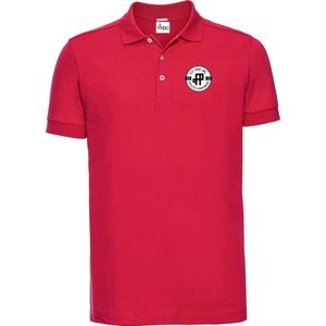 FitProWear Slim-Fit Polo Heren - Rood - Maat L - Poloshirt - Sportpolo - Slim Fit Polo - Slim-Fit Poloshirt - T-Shirt - Katoen polo - Polo -  Getailleerde polo heren - Getailleerd poloshirt - Rode polo