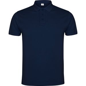 Donker Blauwe heren unisex Polo korte mouwen Imperium 220 gram merk Roly maat XL