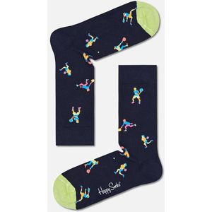Happy Socks Game Set Sock - tennis - badminton - zwart groen - 36-40