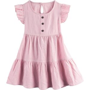 Meisjesjurk Zomer Ruit Openrug Kleding voor Kinderen 2-7 Jaar