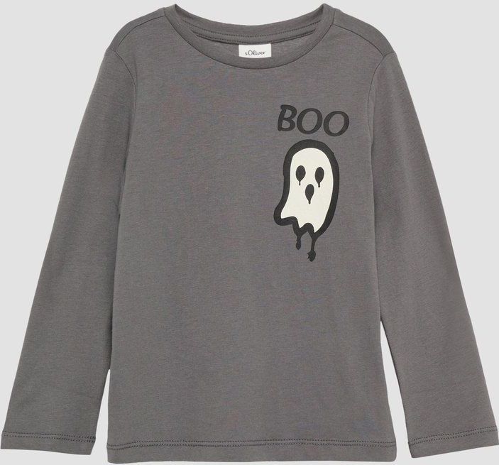 s.Oliver Shirt  grijs / zwart / wit