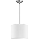 Home Sweet Home hanglamp Bling - verlichtingspendel Basic inclusief lampenkap - lampenkap 25/25/19cm - pendel lengte 100 cm - geschikt voor E27 LED lamp - wit