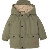 Regenjas - Grijsblauw - Baby - Gevoerd met Sherpa - Capuchon