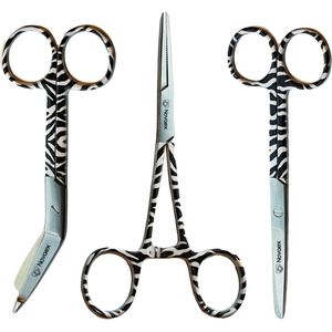 Scharenset verpleegkundige ""Zebra"" - verbandschaar - schaar - kocher - 14cm - 8mm - verpleegkundige accessoires - verpleegkundige cadeau - verpleegkundige scharenset