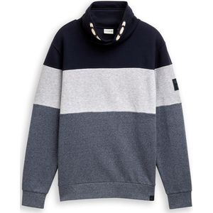 Tom Tailor - Sweatshirt - Navy grindle structure - Met Geborduurd Logo